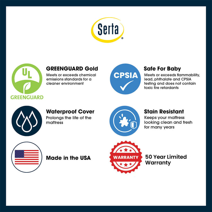 Serta Tranquility™ Eco Firm Crib & Toddler Mattress 6-Serta Tranquility™ Eco Firm Crib & Toddler Mattress