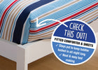 Boy 4-Piece Toddler Bedding Set, Stars and Stripes (2200) a2a 2-Boys 4-Piece Toddler Bedding Set