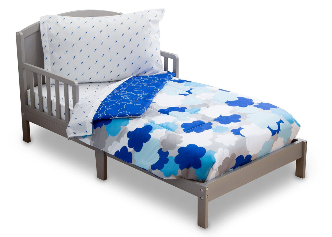 Boy 4-Piece Toddler Bedding Set, Blue Clouds (2203) c3c