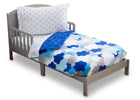 Boy 4-Piece Toddler Bedding Set, Blue Clouds (2203) c3c 8-Boys 4-Piece Toddler Bedding Set