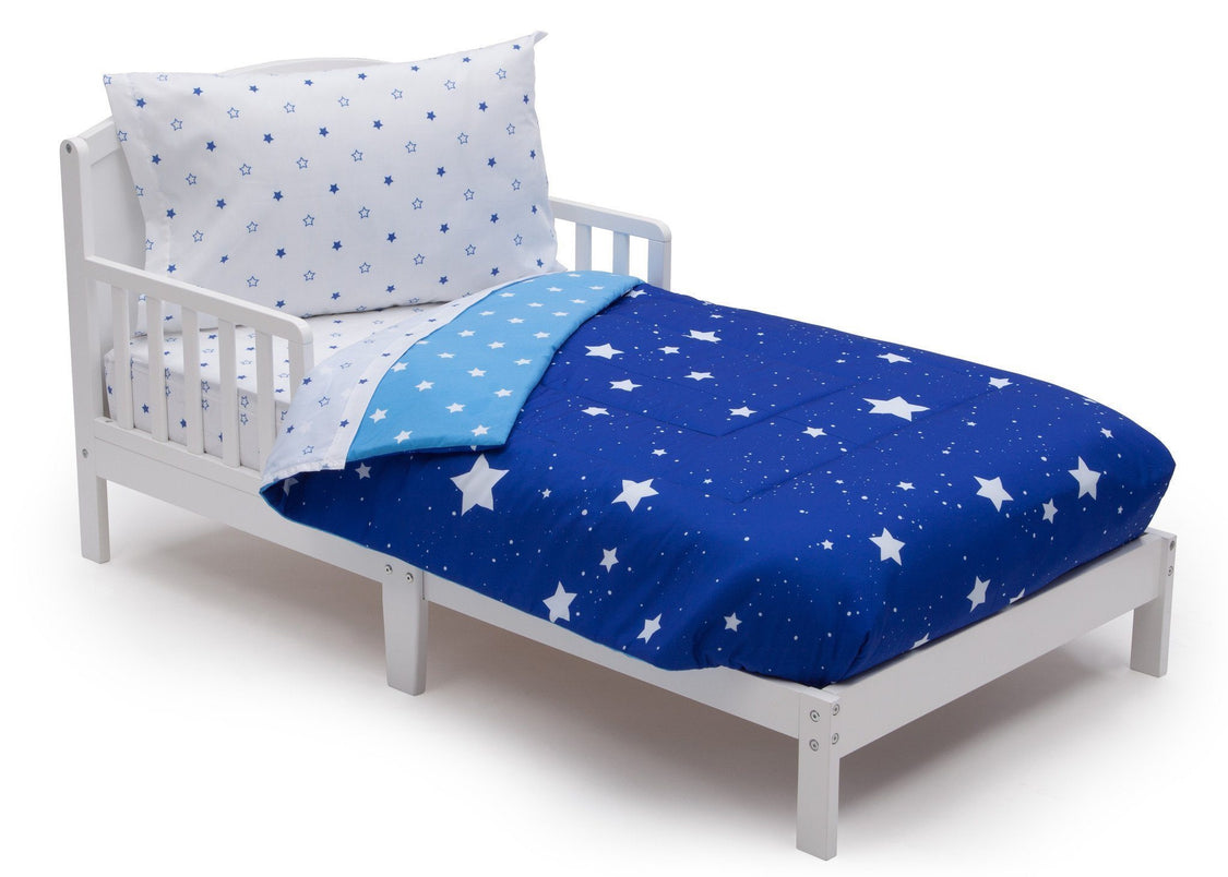 Boy 4-Piece Toddler Bedding Set, Blue Starry Night (2205) e3e
