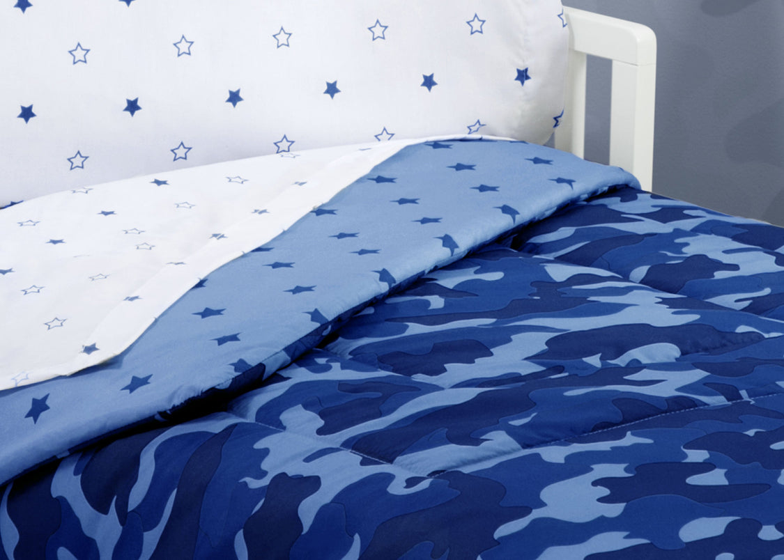 Delta Children Blue Camo Stars (3203) Boys 4-Piece Toddler Bedding Set