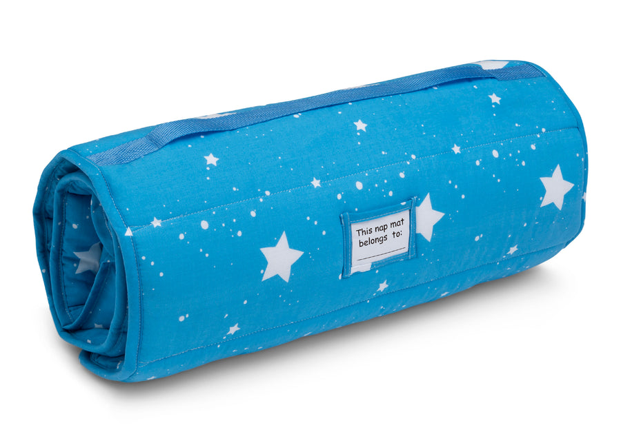 Blue Stars (2205) 5-Nap Mat with Included Pillow and Blanket for Toddlers and Kids