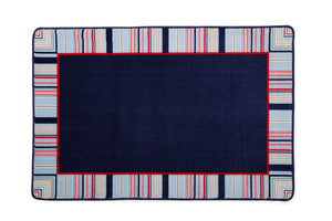 Boys Soft Kids Area Rug, All-American Stripes Red Blue & Tan (2200) a2a 5