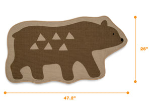 Delta Children Bear (3209) Non-Slip Area Rug for Boys, Measured View 0