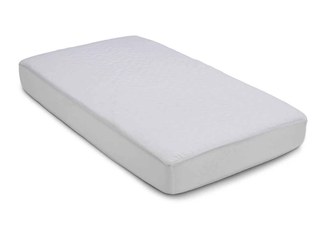 Beautyrest KIDS Silver DualCool Technology Fitted Baby Crib Mattress Pad Cover Full Right View No Color (NO)
