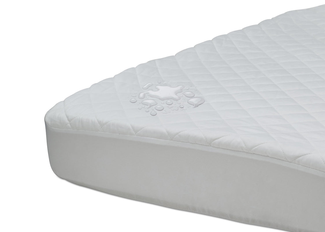 DCB: Beautyrest KIDS Fitted Crib Mattress Pad Corner Detail View No Color (NO)