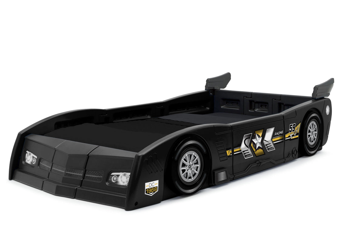 Delta Children Black (001) Grand Prix Race Car Toddler-to-Twin Bed, Twin Left View