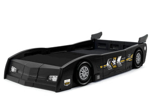 Delta Children Black (001) Grand Prix Race Car Toddler-to-Twin Bed, Twin Left View 29