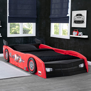 Delta Children Red & Black (620) Grand Prix Race Car Toddler-to-Twin Bed, 43
