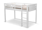 White (100) 3-Twin Loft Bed with Guardrail and Ladder