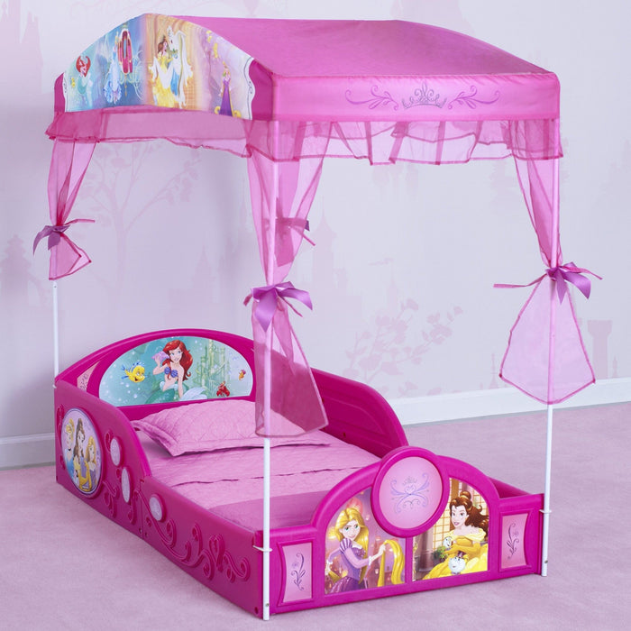 Disney Princess (1034) 1-Disney Princess Plastic Sleep and Play Toddler Bed with Canopy by Delta Children