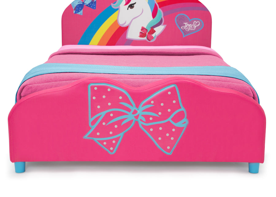 Delta Children JoJo Siwa Upholstered Twin Bed JoJo Siwa (1126), Footboard Detail View 6-JoJo Siwa Upholstered Twin Bed