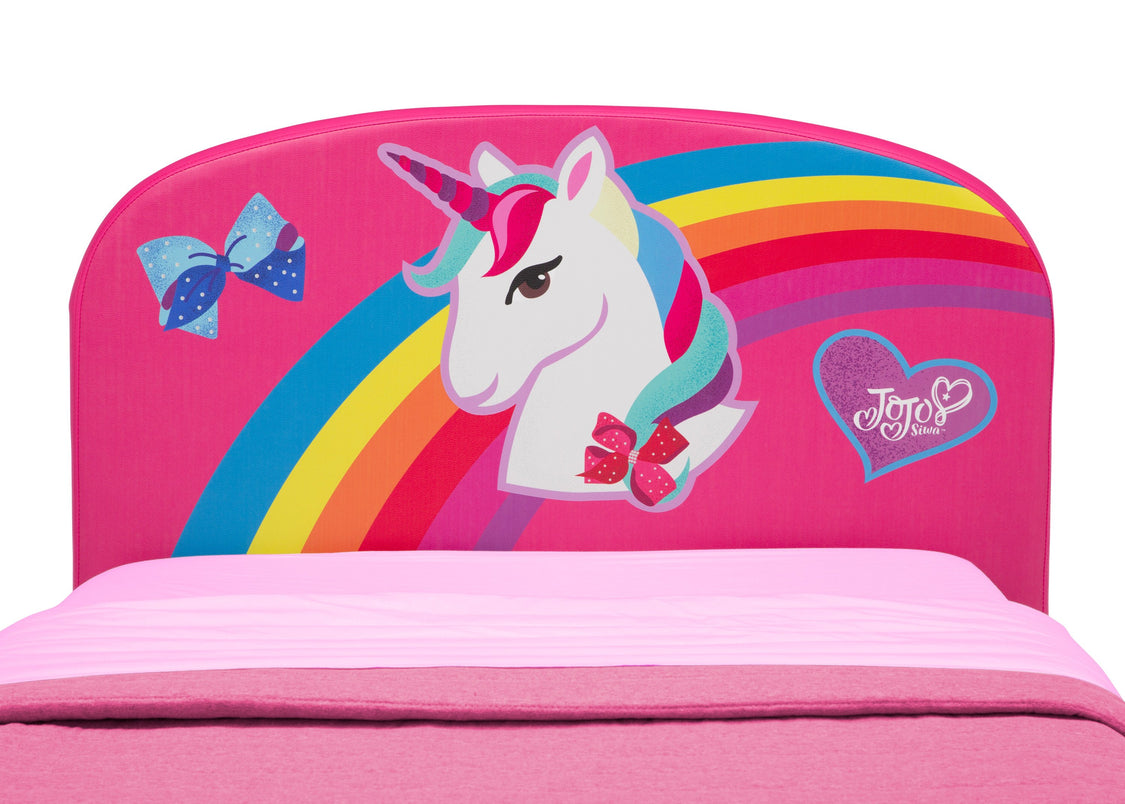 Delta Children JoJo Siwa Upholstered Twin Bed JoJo Siwa (1126), Headboard Detail View