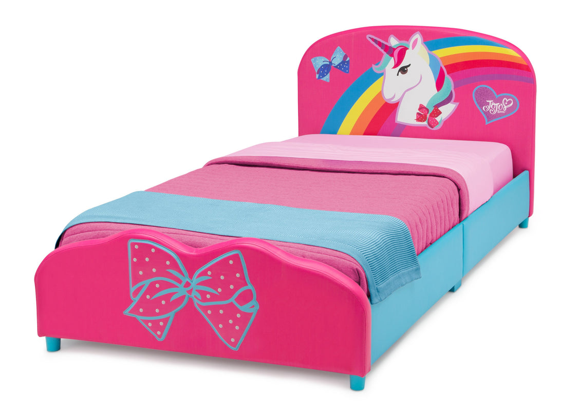 Delta Children JoJo Siwa Upholstered Twin Bed JoJo Siwa (1126), Left Silo View