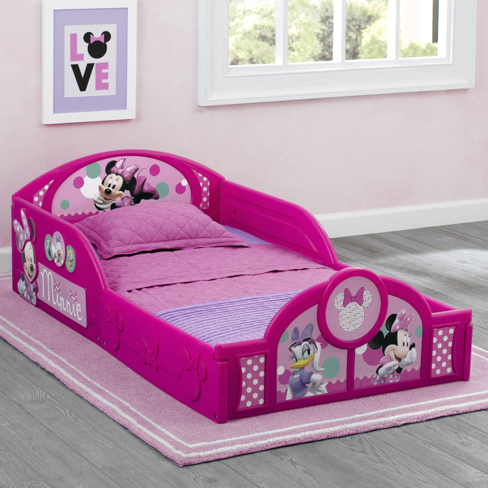 Minnie Mouse (1063), Minnie Mouse Plastic Sleep and Play Toddler Bed  0-Minnie Mouse Plastic Sleep and Play Toddler Bed