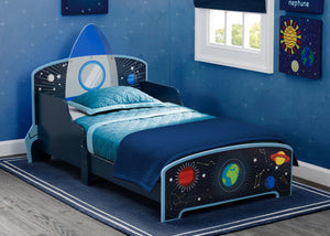 Delta Children Space Adventures (1223) Rocket Ship Wood Toddler Bed, Hangtag View 0