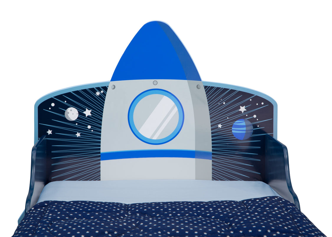 Delta Children Space Adventures (1223) Rocket Ship Wood Toddler Bed, Headboard View