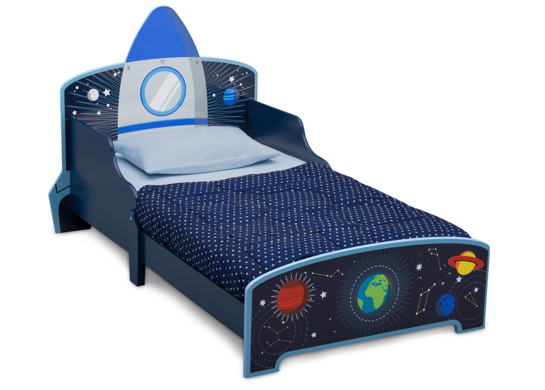Delta Children Space Adventures (1223) Rocket Ship Wood Toddler Bed, Right Silo View