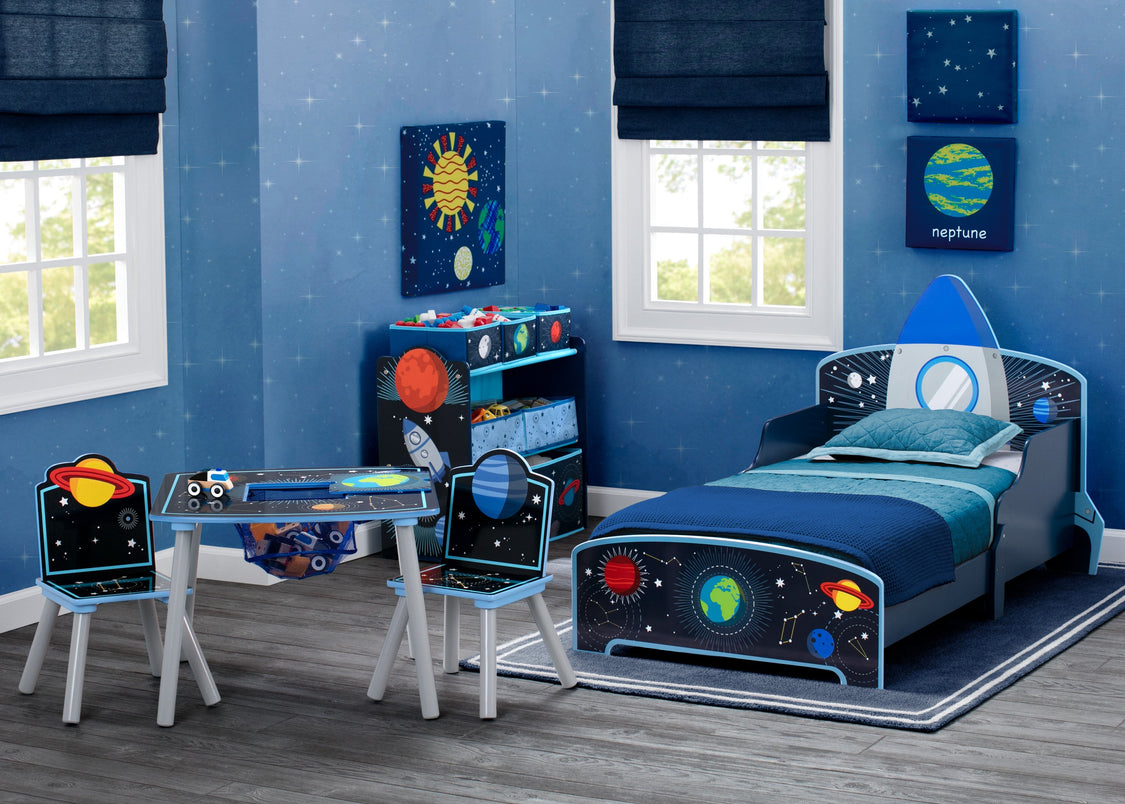 Delta Children Space Adventures (1223) Rocket Ship Wood Toddler Bed, Room View
