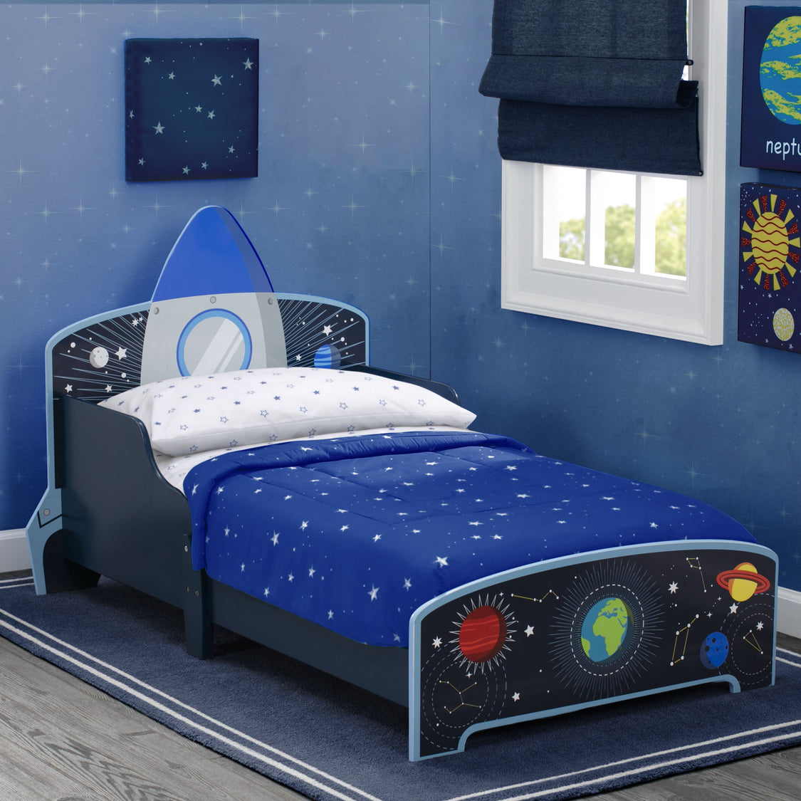 Delta Children Space Adventures (1223) Rocket Ship Wood Toddler Bed