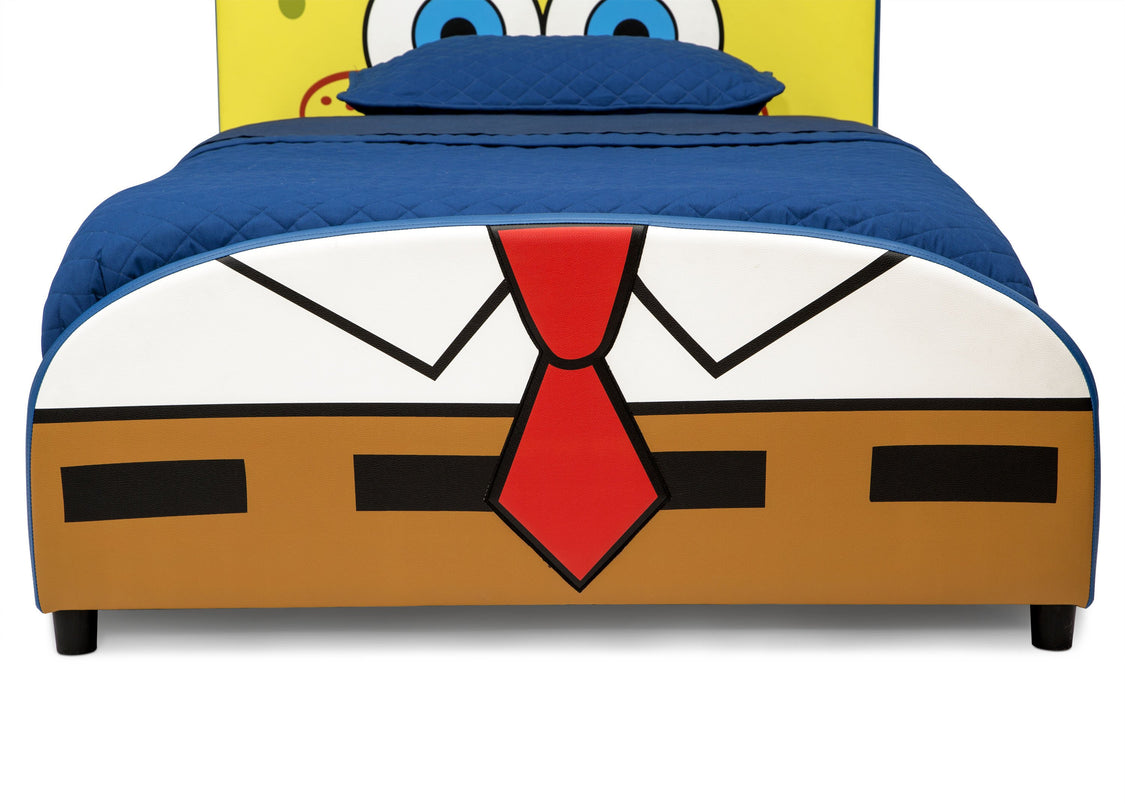 Delta Children SpongeBob (1112) SquarePants Upholstered Twin Bed, Footboard Silo View