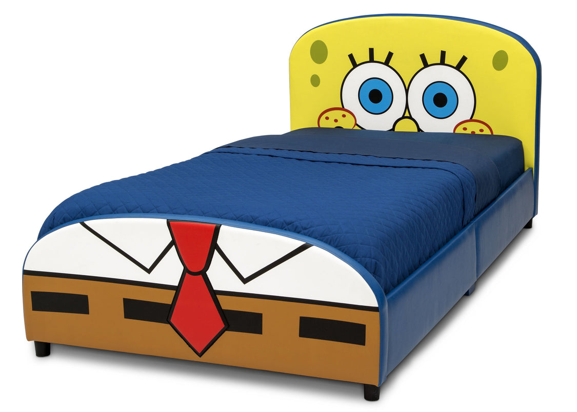 Delta Children SpongeBob (1112) SquarePants Upholstered Twin Bed, Left Silo View