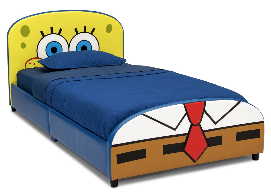 Delta Children SpongeBob (1112) SquarePants Upholstered Twin Bed, Right Silo View