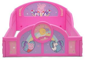 Delta Children Peppa Pig (1171) Plastic Sleep and Play Toddler Bed, Footboard View 6
