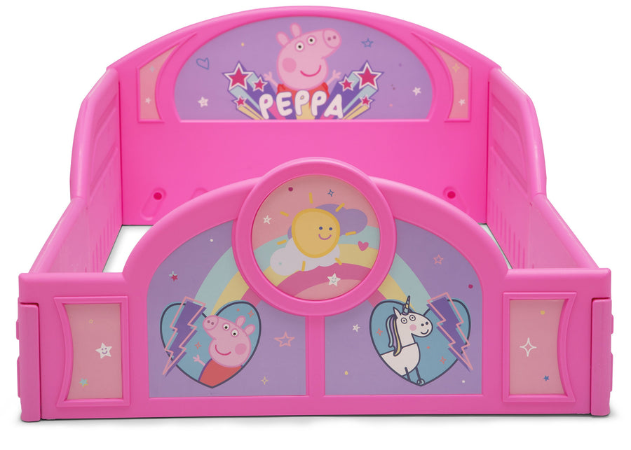 Delta Children Peppa Pig (1171) Plastic Sleep and Play Toddler Bed, Footboard View 6-Peppa Pig Plastic Sleep and Play Toddler Bed