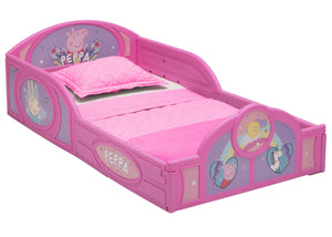 Delta Children Peppa Pig (1171) Plastic Sleep and Play Toddler Bed, Right Silo View 2