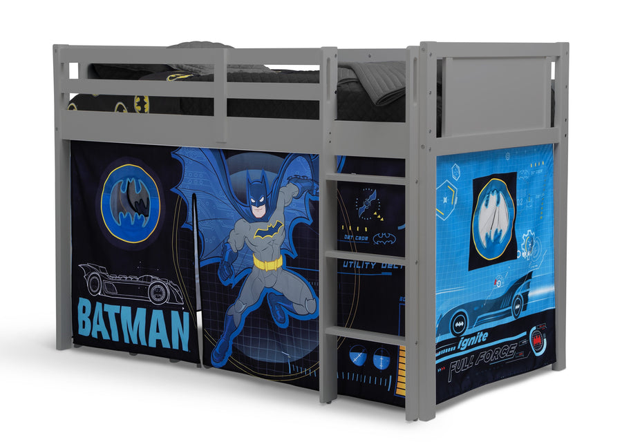 Batman (1200) 5-Batman Loft Bed Tent - Curtain Set for Twin Loft Bed (Bed Sold Separately)