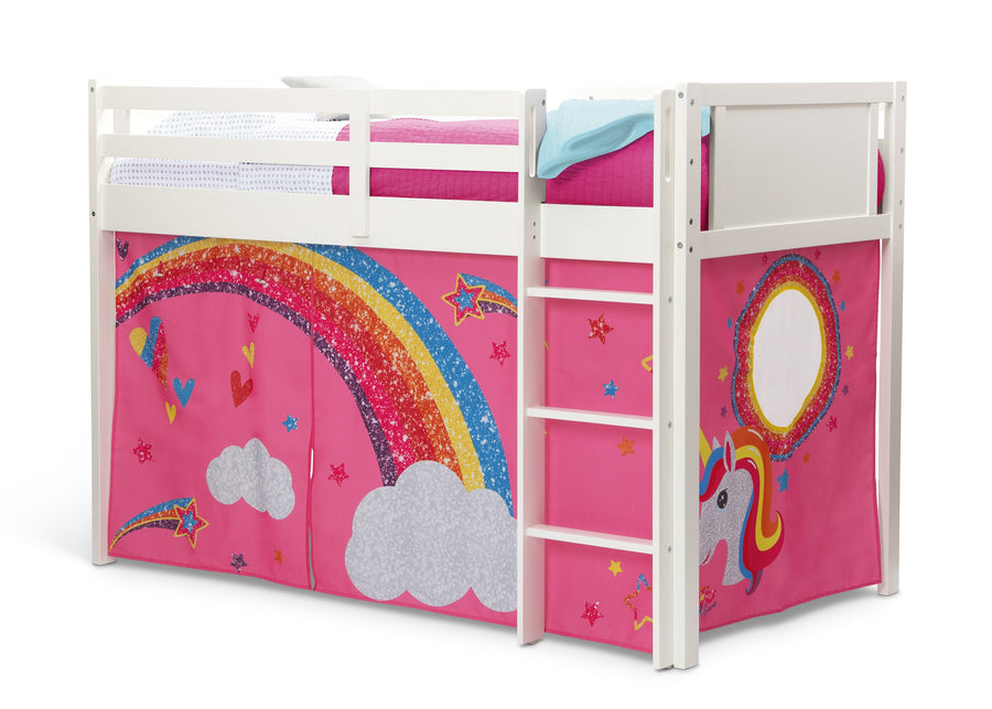 Jojo Siwa (1126) 5-JoJo Siwa Loft Bed Tent - Curtain Set for Twin Loft Bed (Bed Sold Separately)
