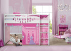 Disney Princess Loft Bed Tent (1034) 1-Princess Loft Bed Tent - Curtain Set for Twin Loft Bed (Bed Sold Separately)