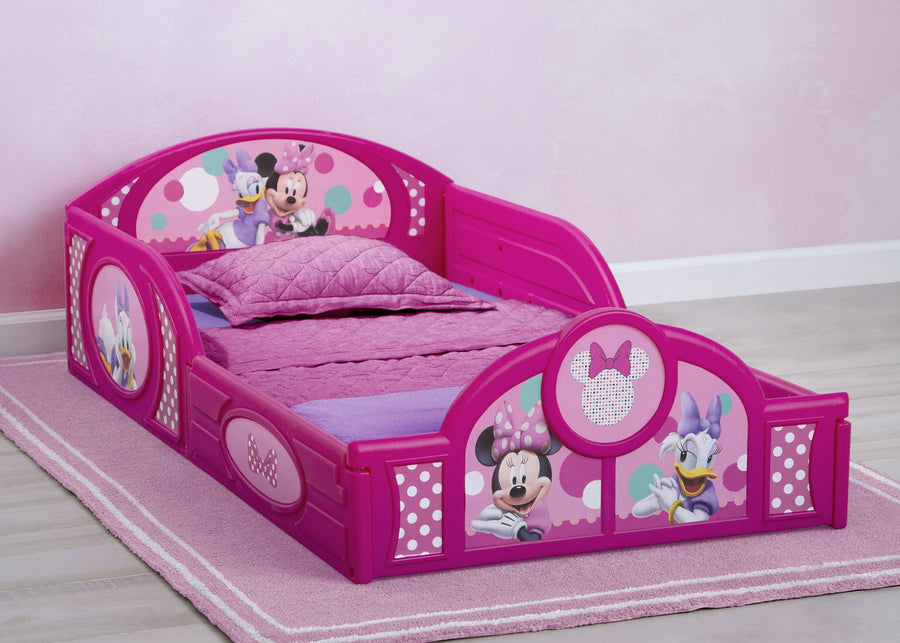 Delta Children Minnie Mouse (1063) Plastic Sleep and Play Toddler Bed 5-Minnie Mouse Plastic Sleep and Play Toddler Bed