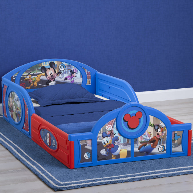 Mickey Mouse (1054) BB81491MM-1054 1-Mickey Mouse Plastic Sleep and Play Toddler Bed