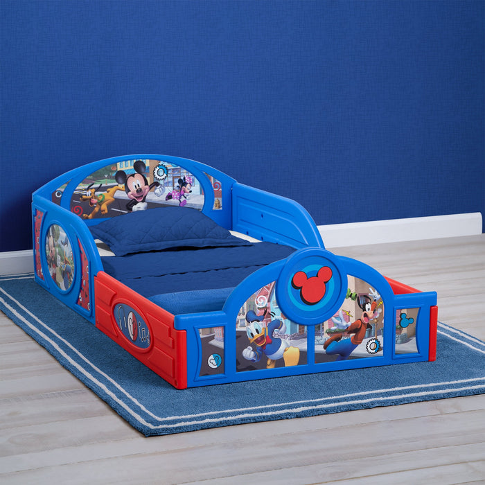 Mickey Mouse (1054) BB81491MM-1054 2-Mickey Mouse Plastic Sleep and Play Toddler Bed