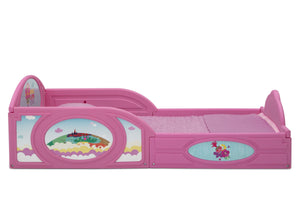 Delta Children Trolls World Tour (1177) Plastic Sleep and Play Toddler Bed, Right Side Silo View 5