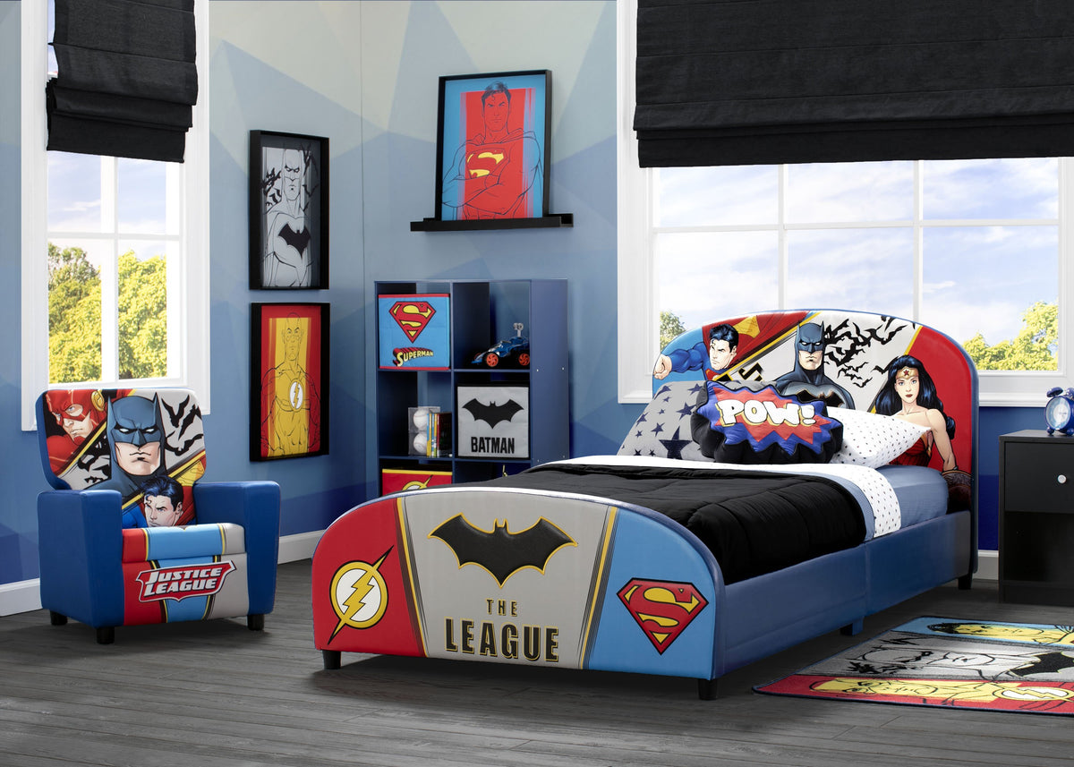Delta Children DC Comics Justice League Upholstered Twin Bed Justice League (1215)