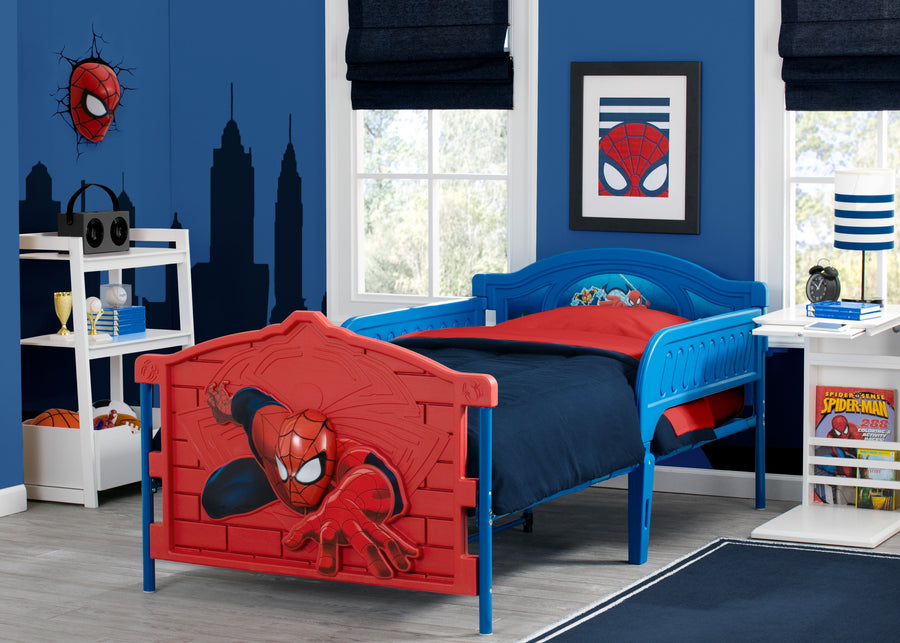 Style 1 (1162) BB86658SM-1162 2-Spider-Man Plastic 3D Twin Bed
