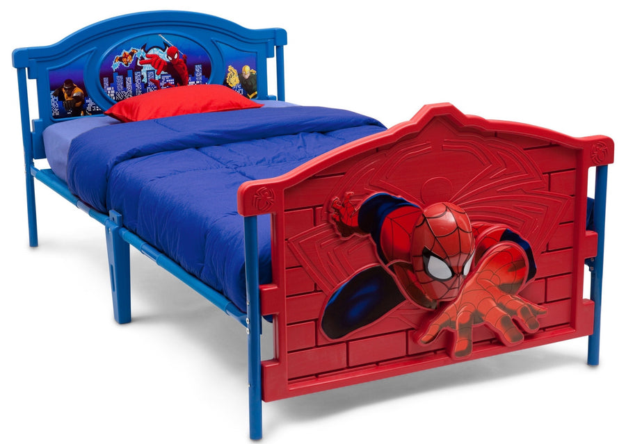 Style 1 (1162) BB86658SM-1162 3-Spider-Man Plastic 3D Twin Bed