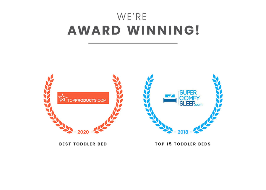 Award badges for Best Toddler Bed and Top 15 Toddler Beds Disney Cars 1014 BB86992CR-1014 6-Cars Plastic Toddler Bed