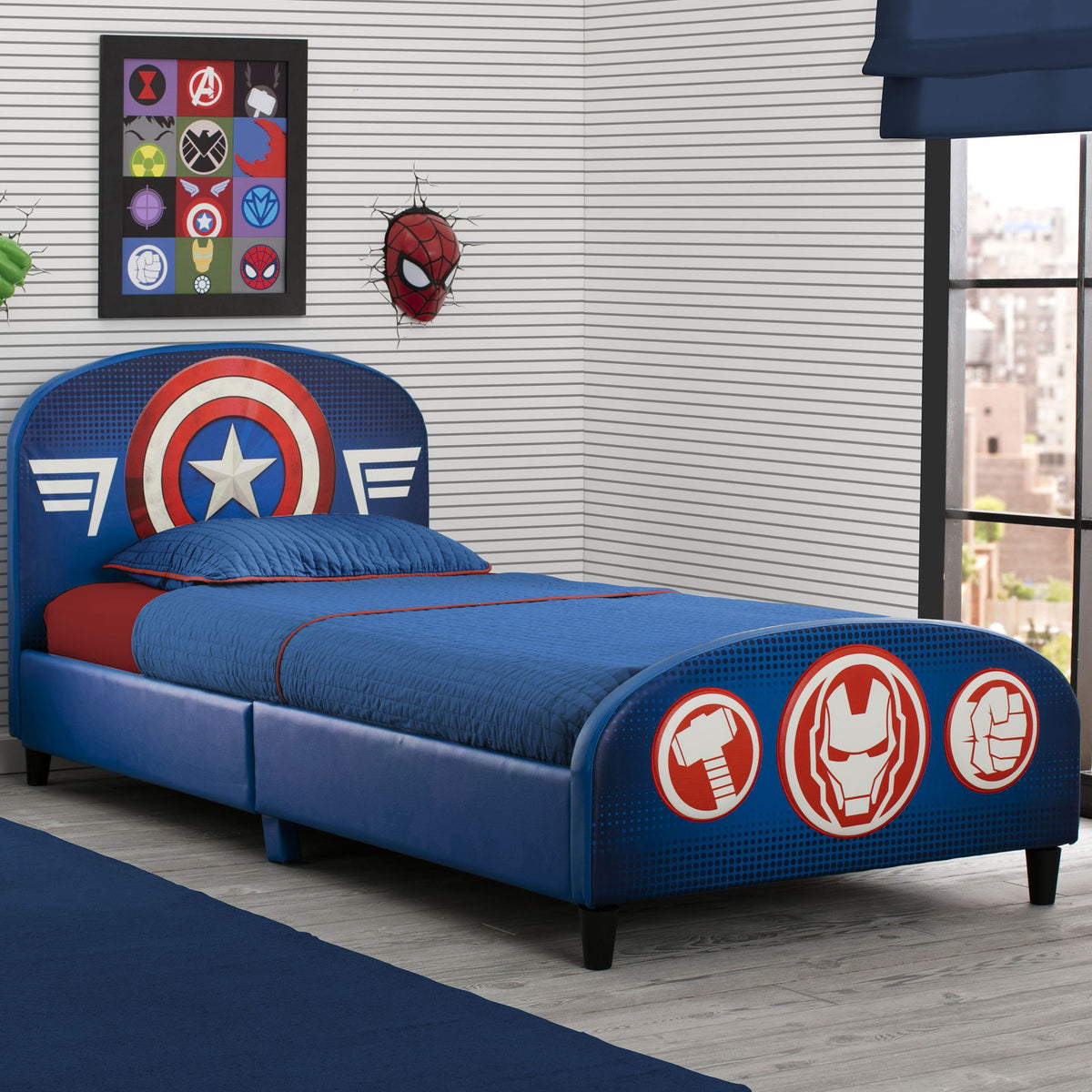 Delta Children Avengers Upholstered Twin Bed Avengers (1160)