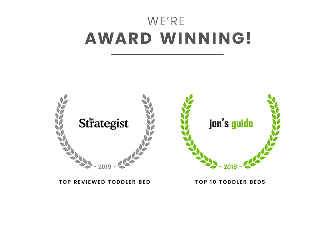 Award badges for Top Reviewed Toddler Bed and Top 10 Toddler Beds Cars 1003 BB87105CR-1003