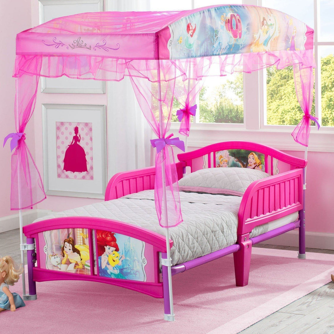 Delta Children Princess Canopy Toddler Bed Room View a1a