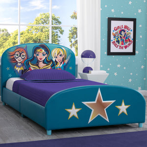 Delta Children DC Superhero Girls Upholstered Twin Bed Super Hero Girls (1205 1