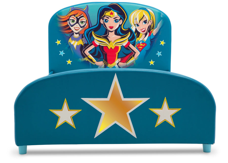 Delta Children DC Superhero Girls Upholstered Twin Bed 3-DC Super Hero Girls Twin Bed