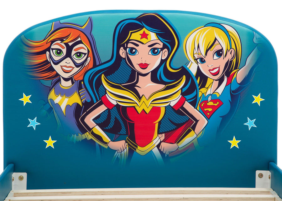 Delta Children DC Superhero Girls Upholstered Twin Bed 4-DC Super Hero Girls Twin Bed