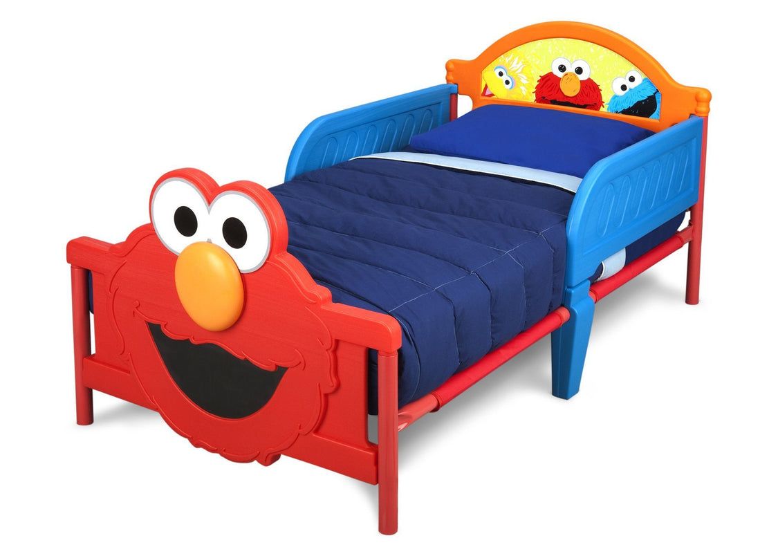 Delta Children Elmo Plastic 3D Toddler Bed - bundle