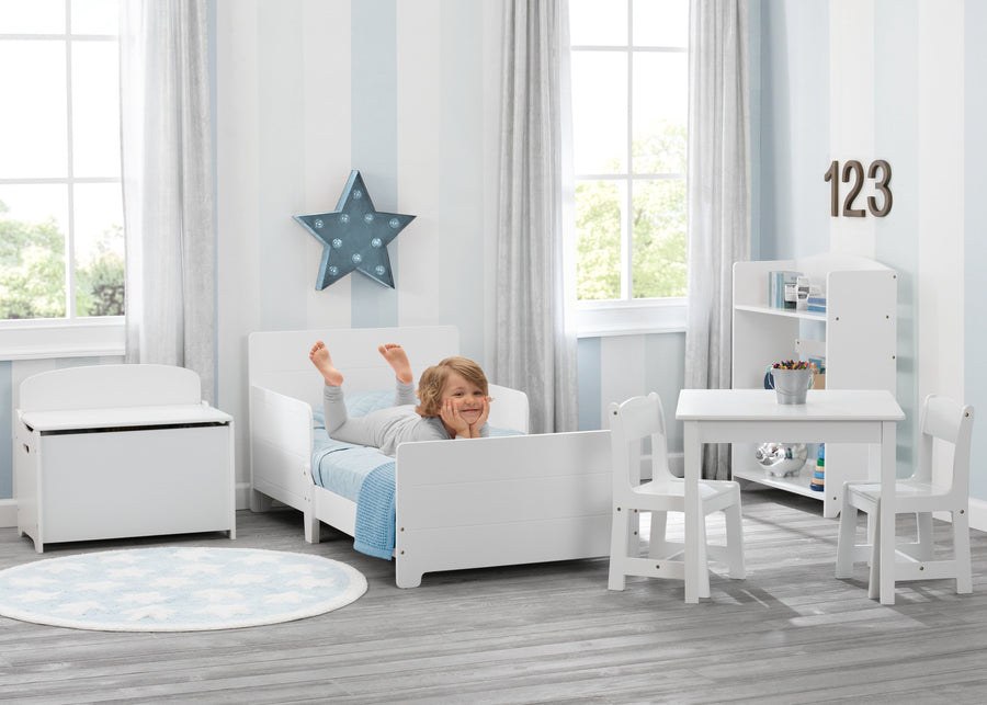 Delta Children Bianca White (130) MySize Toddler Bed, Room View 1-MySize Toddler Bed